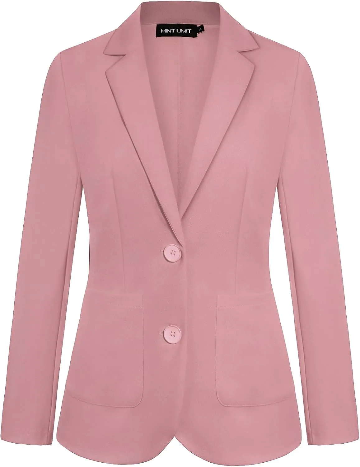 MINTLIMIT Womens Casual Long Sleeve Blazer Button Front Notch Lapel Work Office Business Blazers Jackets with Pockets