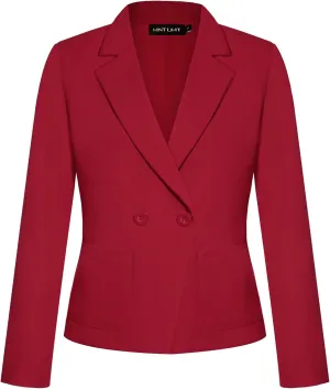 MINTLIMIT Women's Long Sleeve Blazers Button Front Notch Lapel Jacket Work Office Blazer with Pockets