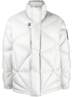 MONCLER GENIUS X PHARRELL WILLIAMS MEN Logo Padded Oak Jacket Silver