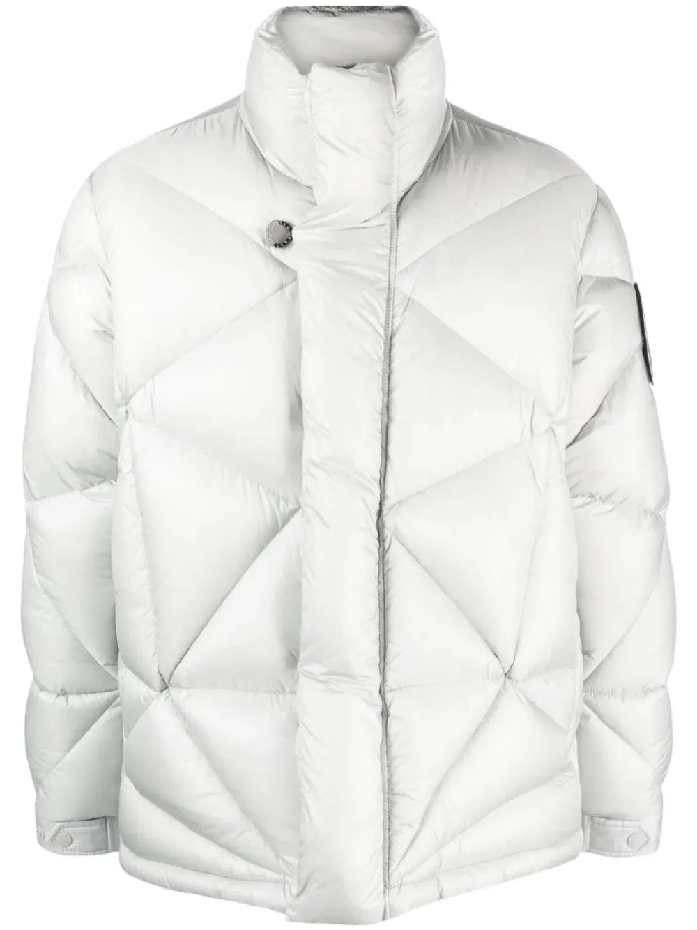 MONCLER GENIUS X PHARRELL WILLIAMS MEN Logo Padded Oak Jacket Silver