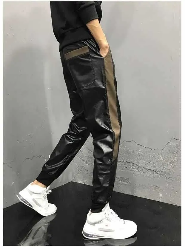 Mongol  - Black Pu-Leather Pant’s for Men