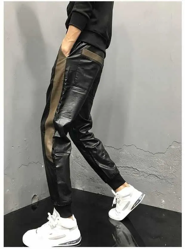 Mongol  - Black Pu-Leather Pant’s for Men