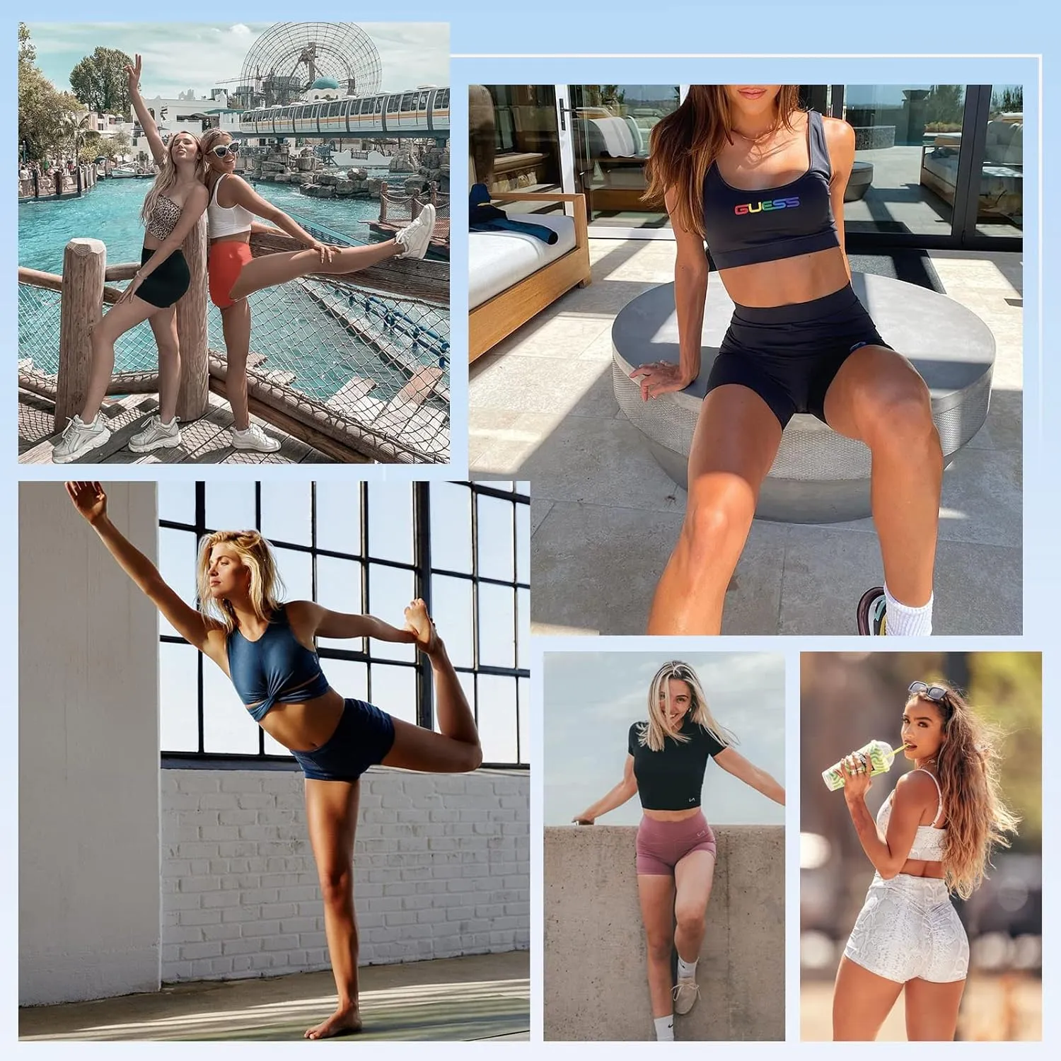 MOREFEEL High Waisted Biker Shorts for Women -3'' / 5'' Tummy Control Butt Lifting Gym Workout Athletic Shorts Yoga Pants