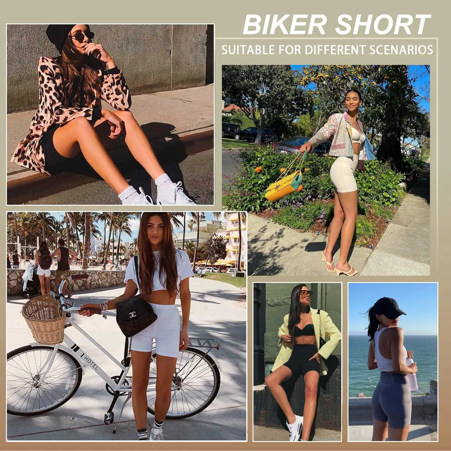 MOREFEEL High Waisted Biker Shorts for Women -3'' / 5'' Tummy Control Butt Lifting Gym Workout Athletic Shorts Yoga Pants