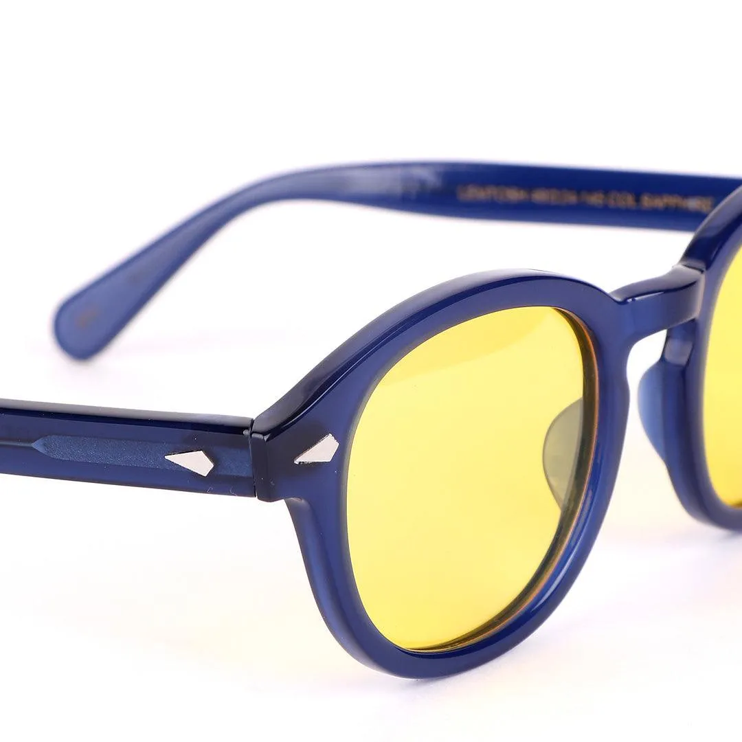 Moscot Originals Lemtosh Blue And Yellow Lens Sunglasses