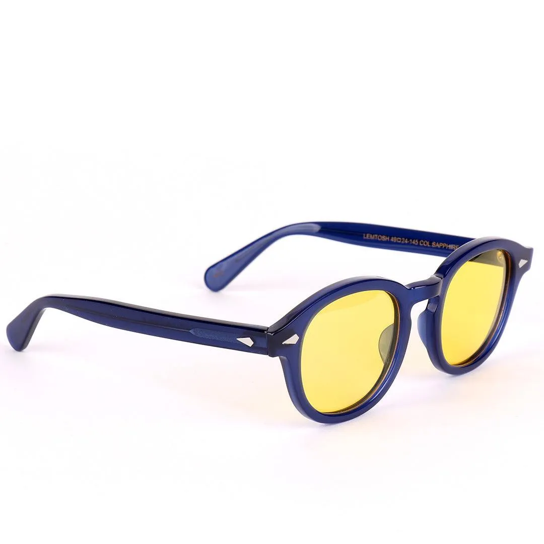 Moscot Originals Lemtosh Blue And Yellow Lens Sunglasses