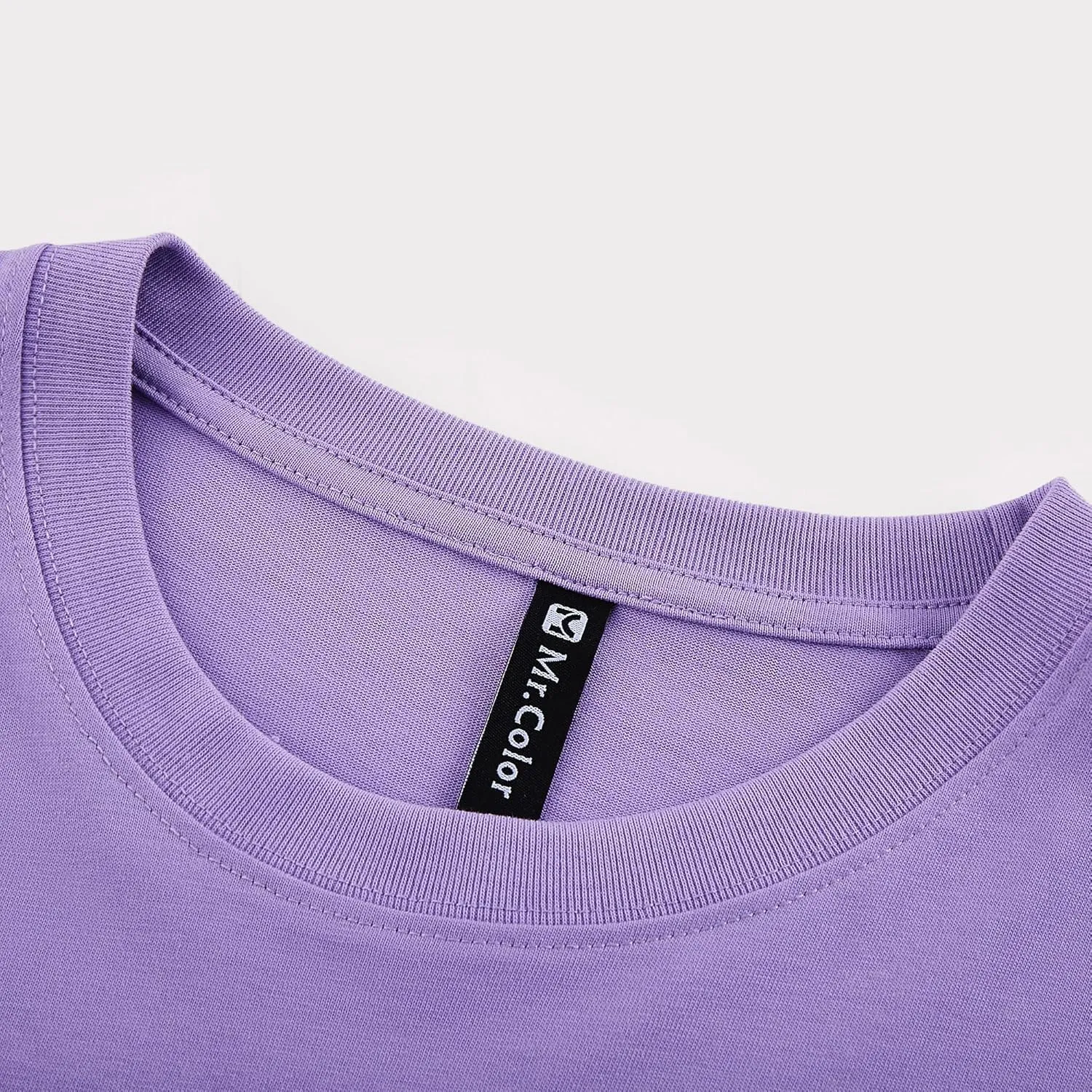 Mr.Color Mens T-Shirts Cotton Lightweight Causal Tees Loose Fit Solid Tshirts Short Sleeves Baggy Shirts