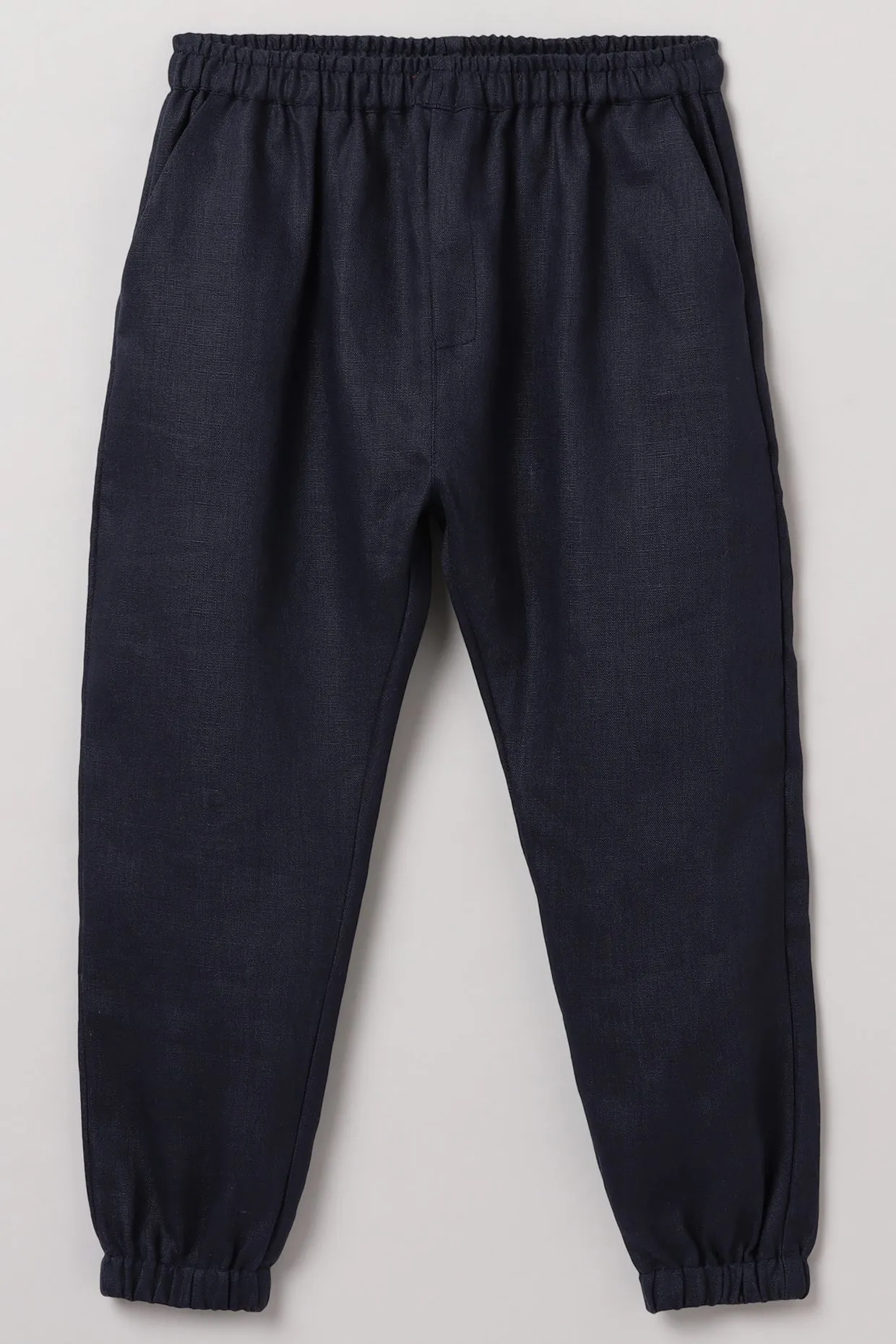Navy Short Kurta and Jogger Set