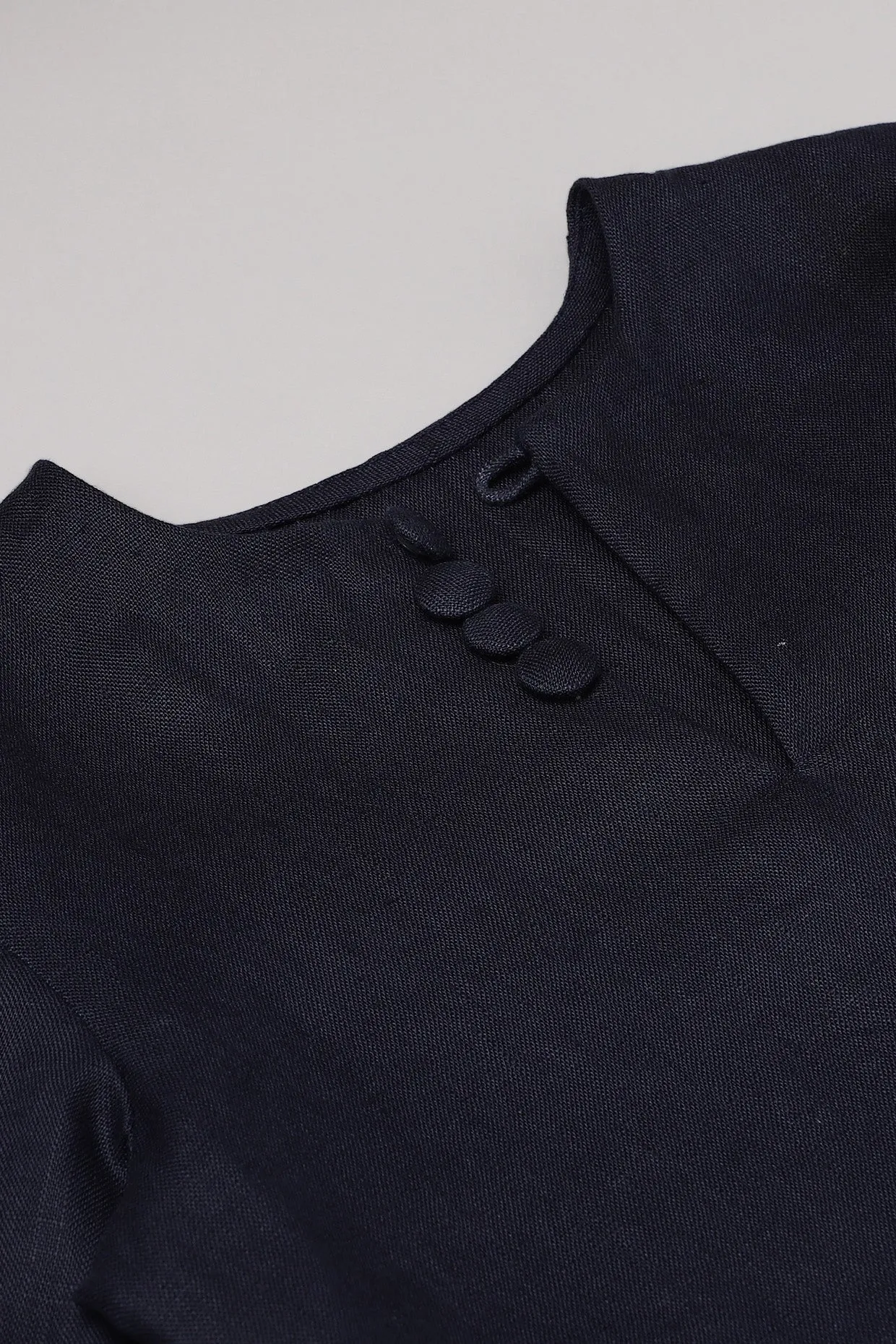 Navy Short Kurta and Jogger Set