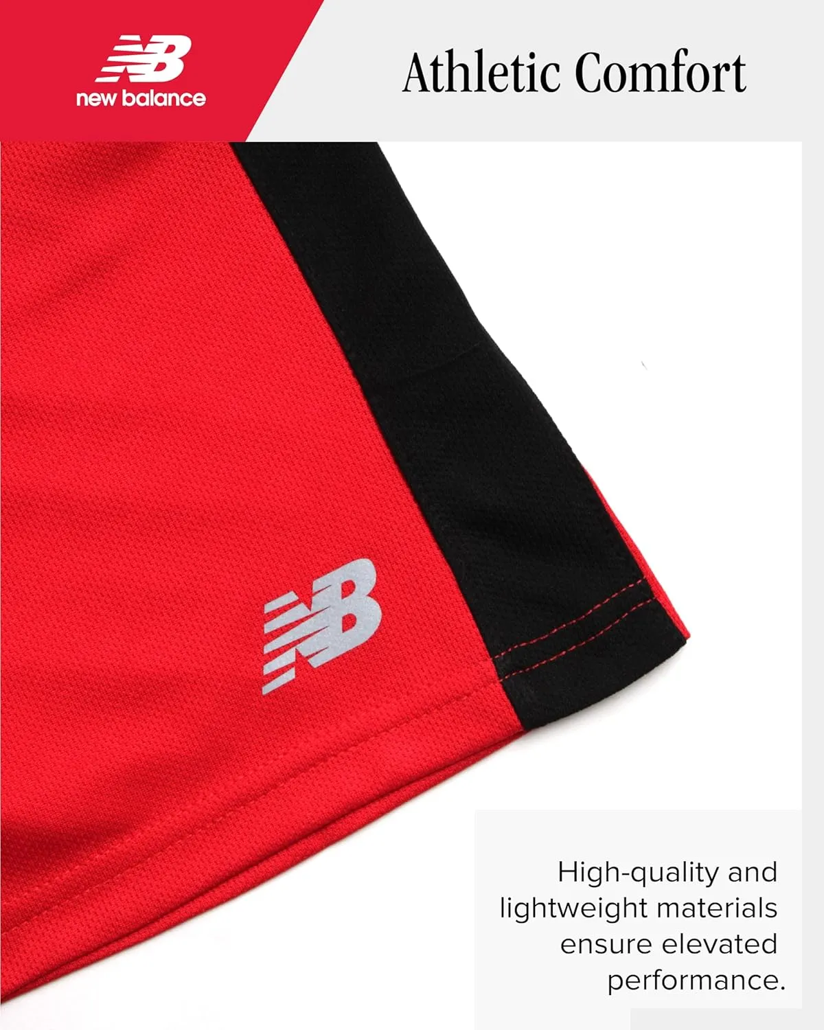 New Balance Boys Athletic Shorts - Moisture-Wicking Performance Mesh Active Shorts for Boys for Running and Sports (4-20)
