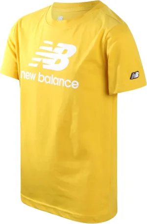 New Balance Boys' T-Shirt - Cotton Core Stacked Logo Shirt for Boys' - Kids Youth Athletic Crewneck Short Sleeve Tee (8-20)