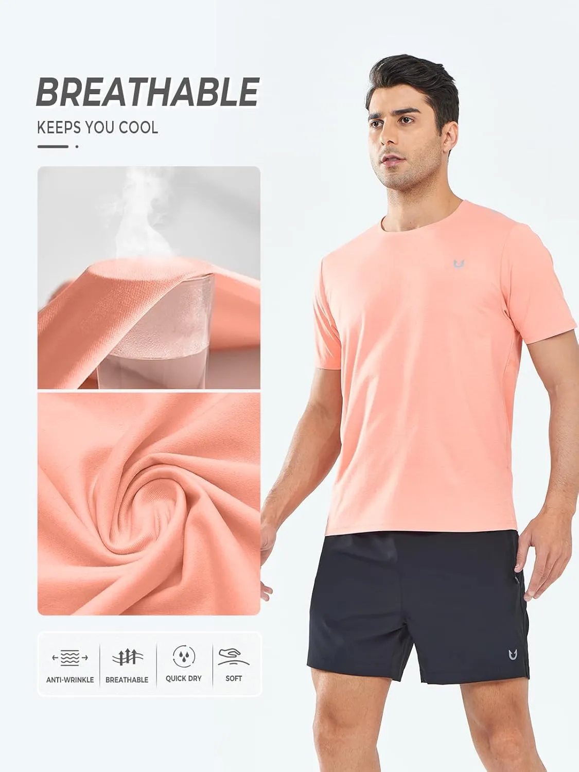 NORTHYARD Men's Workout Gym Shirts Quick Dry T-Shirts Running Athletic Short Sleeve Shirt for Men
