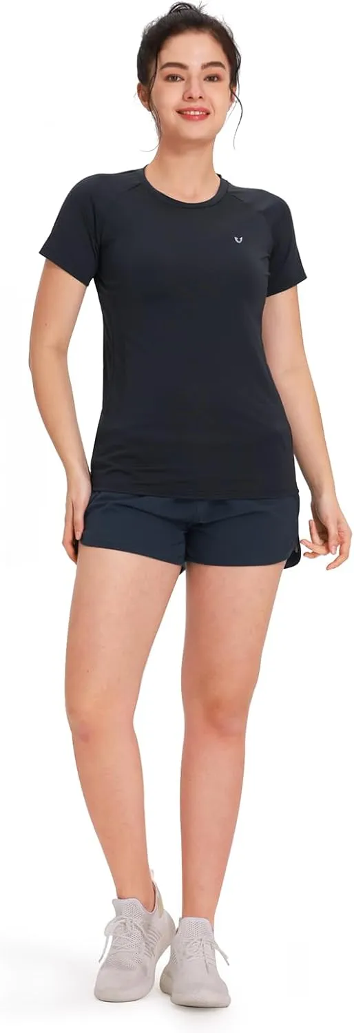 NORTHYARD Women's Short Sleeve Athletic Running Workout Shirts Lightweight Quick Dry Rash Guard Tops Shirts Moisture Wicking