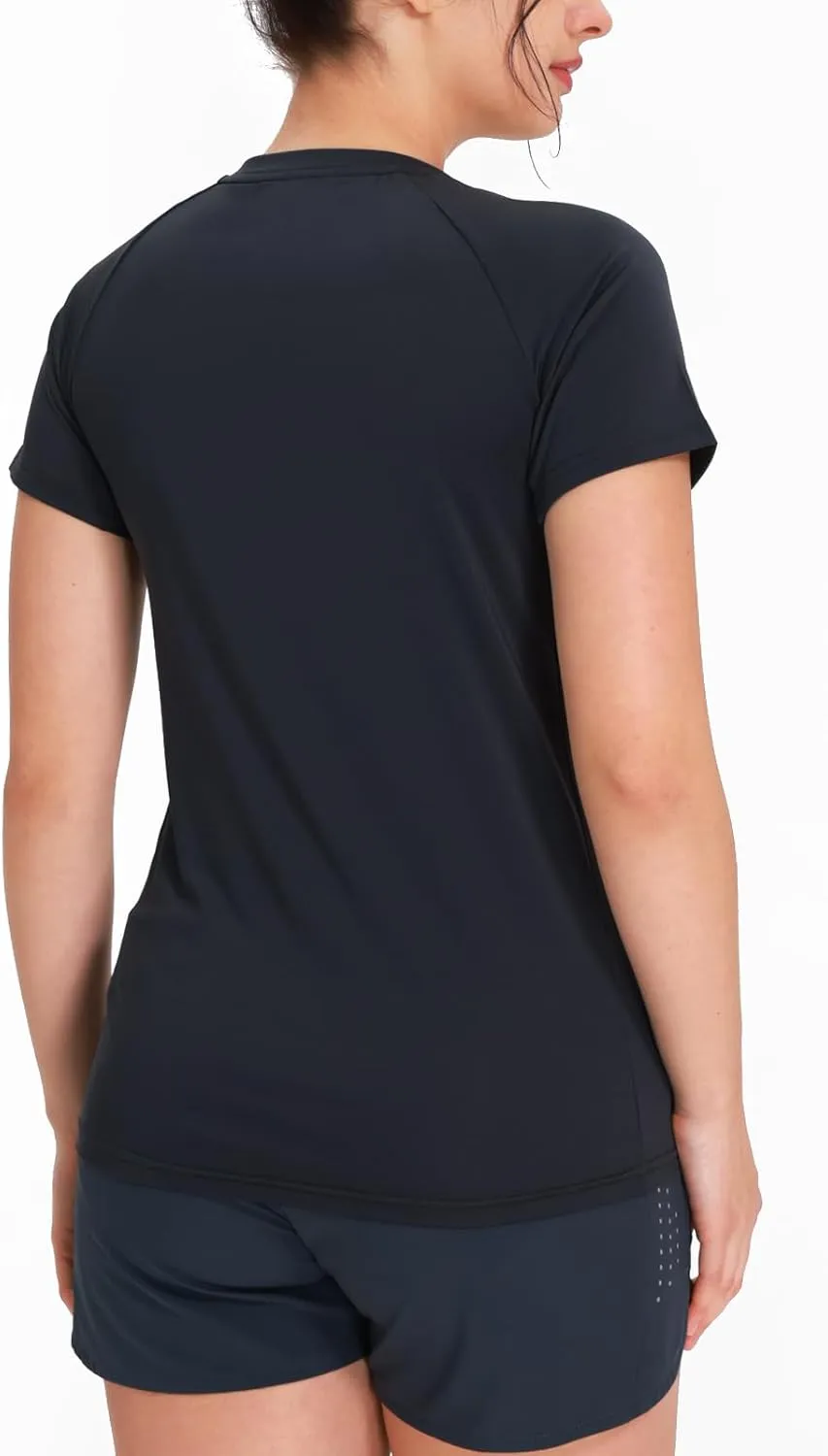 NORTHYARD Women's Short Sleeve Athletic Running Workout Shirts Lightweight Quick Dry Rash Guard Tops Shirts Moisture Wicking
