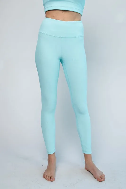 Nylon Rib Yoga Leggings - Rae Mode