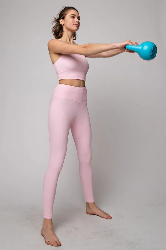 Nylon Rib Yoga Leggings - Rae Mode