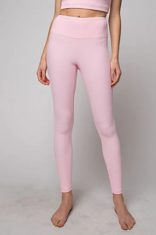 Nylon Rib Yoga Leggings - Rae Mode