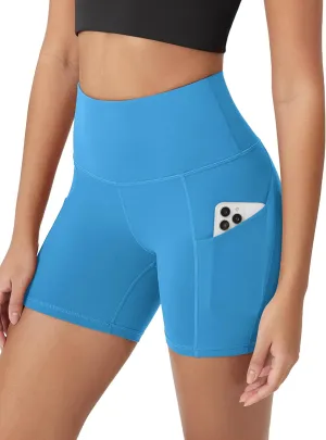 ODODOS Women's Tummy Control Biker Shorts 2.0 with Pockets High Waist Athletic Workout Yoga Shorts-5" / 8" / 10" Inseam