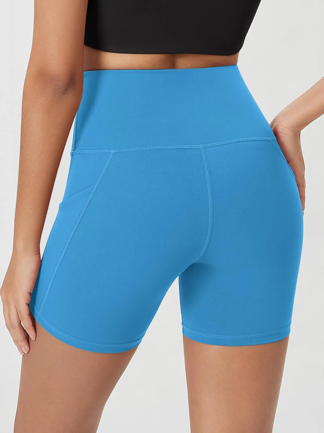 ODODOS Women's Tummy Control Biker Shorts 2.0 with Pockets High Waist Athletic Workout Yoga Shorts-5" / 8" / 10" Inseam