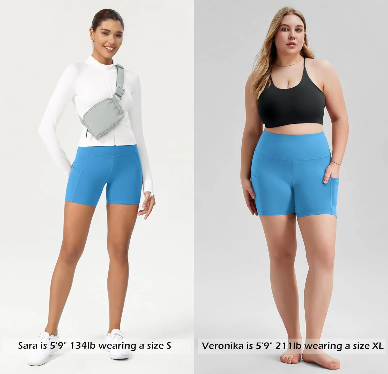 ODODOS Women's Tummy Control Biker Shorts 2.0 with Pockets High Waist Athletic Workout Yoga Shorts-5" / 8" / 10" Inseam