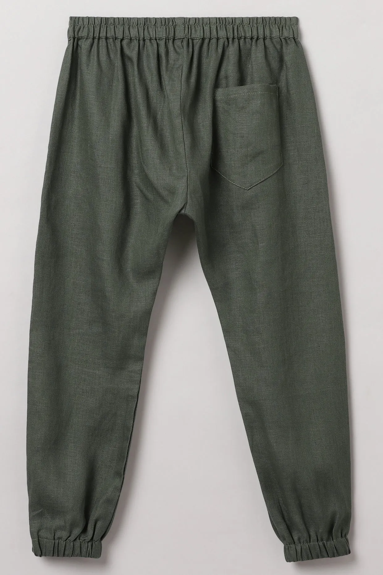 Olive Short Kurta and Jogger Set