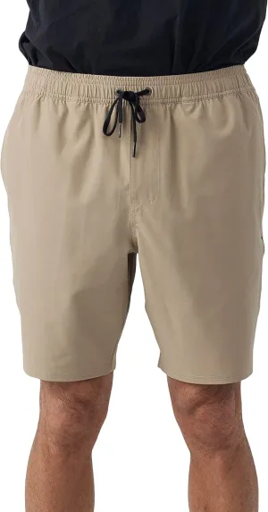O'NEILL Men's Santa Cruz Khaki Shorts - Quick Dry 18-Inch Outseam Elastic Waist Mens Khaki Shorts for Outdoor Activities