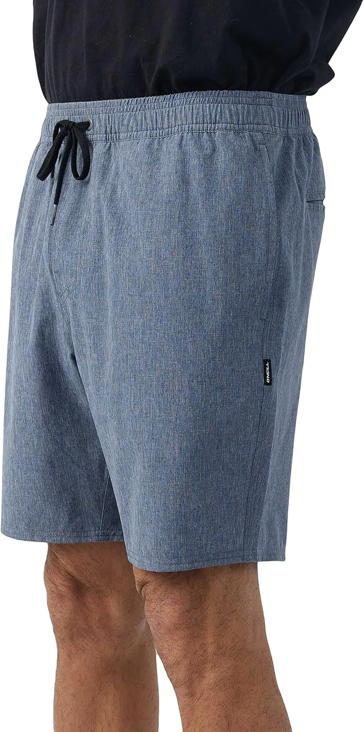 O'NEILL Men's Santa Cruz Khaki Shorts - Quick Dry 18-Inch Outseam Elastic Waist Mens Khaki Shorts for Outdoor Activities