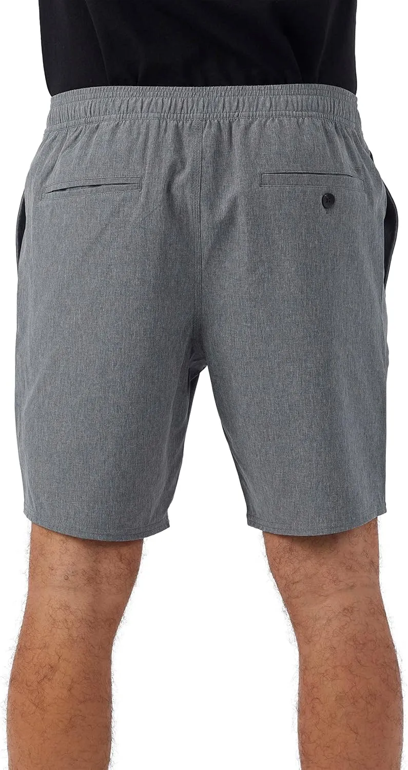 O'NEILL Men's Santa Cruz Khaki Shorts - Quick Dry 18-Inch Outseam Elastic Waist Mens Khaki Shorts for Outdoor Activities