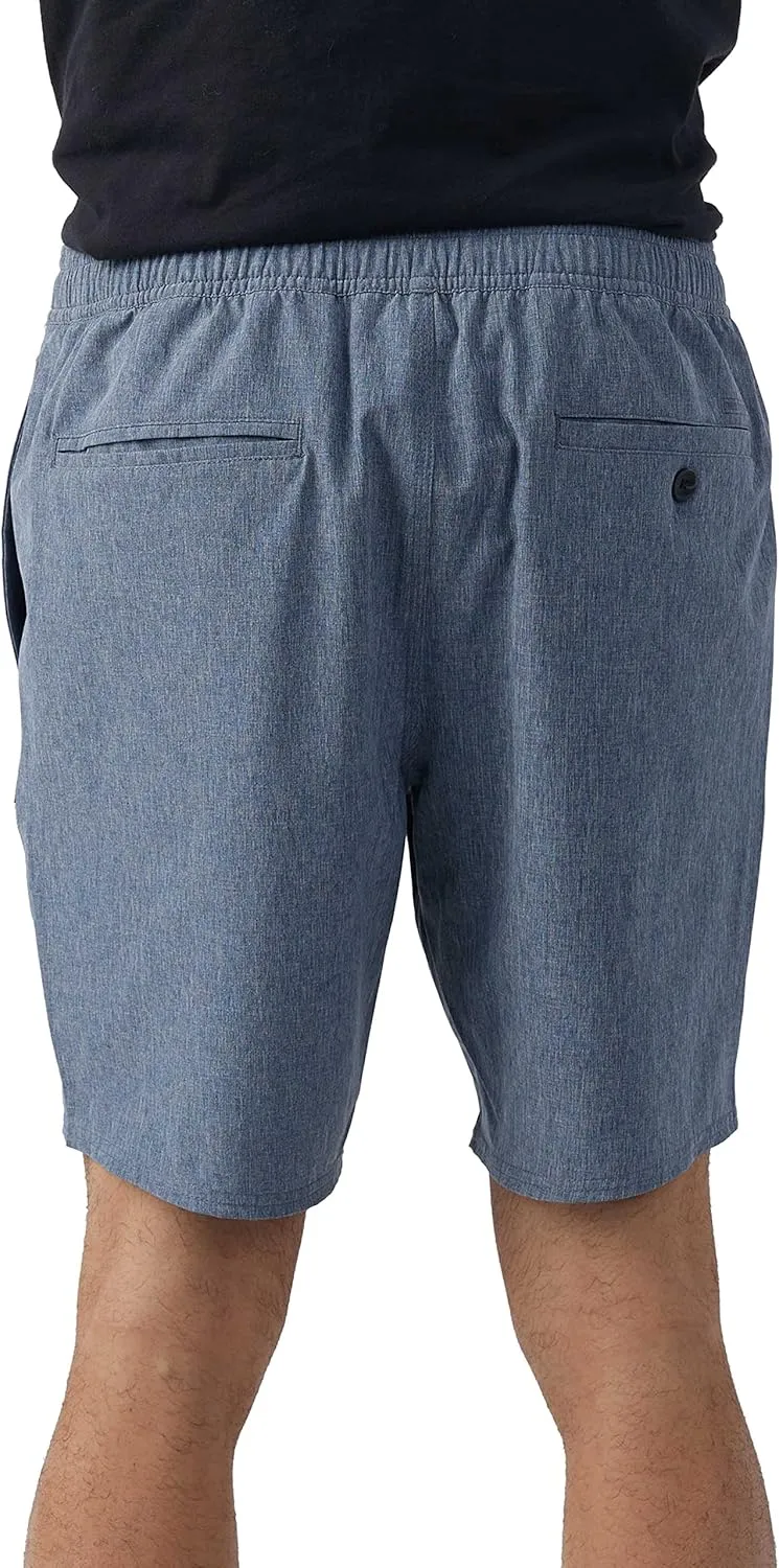 O'NEILL Men's Santa Cruz Khaki Shorts - Quick Dry 18-Inch Outseam Elastic Waist Mens Khaki Shorts for Outdoor Activities