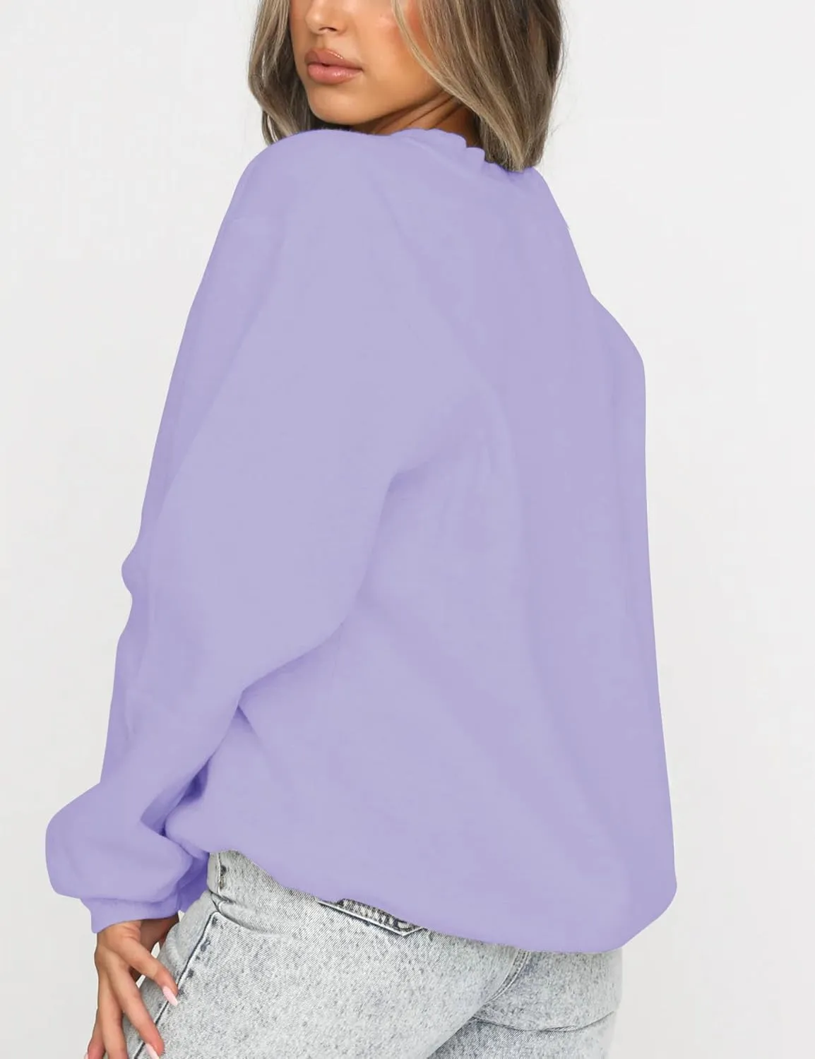 Orchidays Women's Casual Crewneck Sweatshirt Long Sleeve Loose Fitting Pullovers Fall Tops