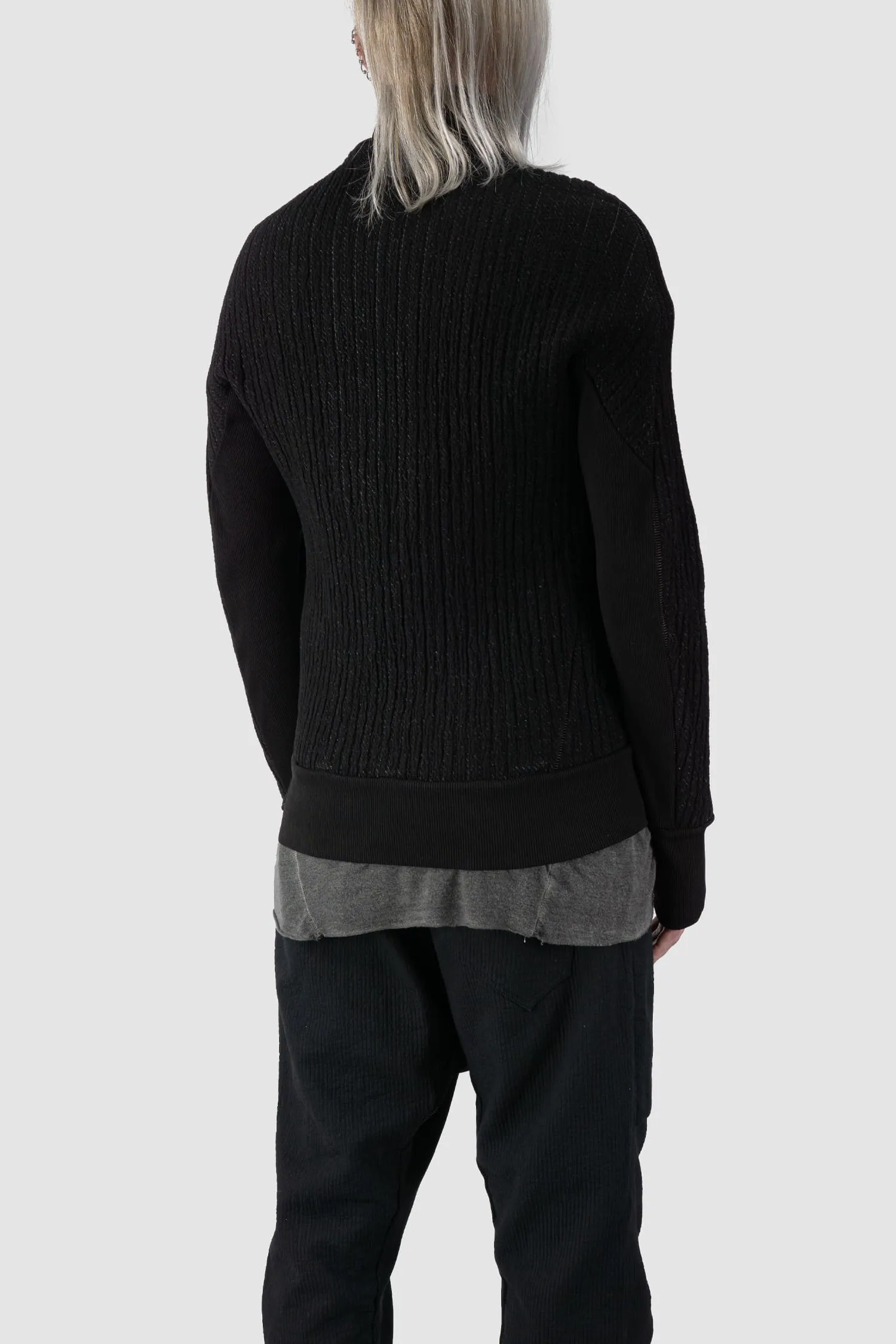 Organic Cotton Blend Double Layer Stretch Sweat Jacket