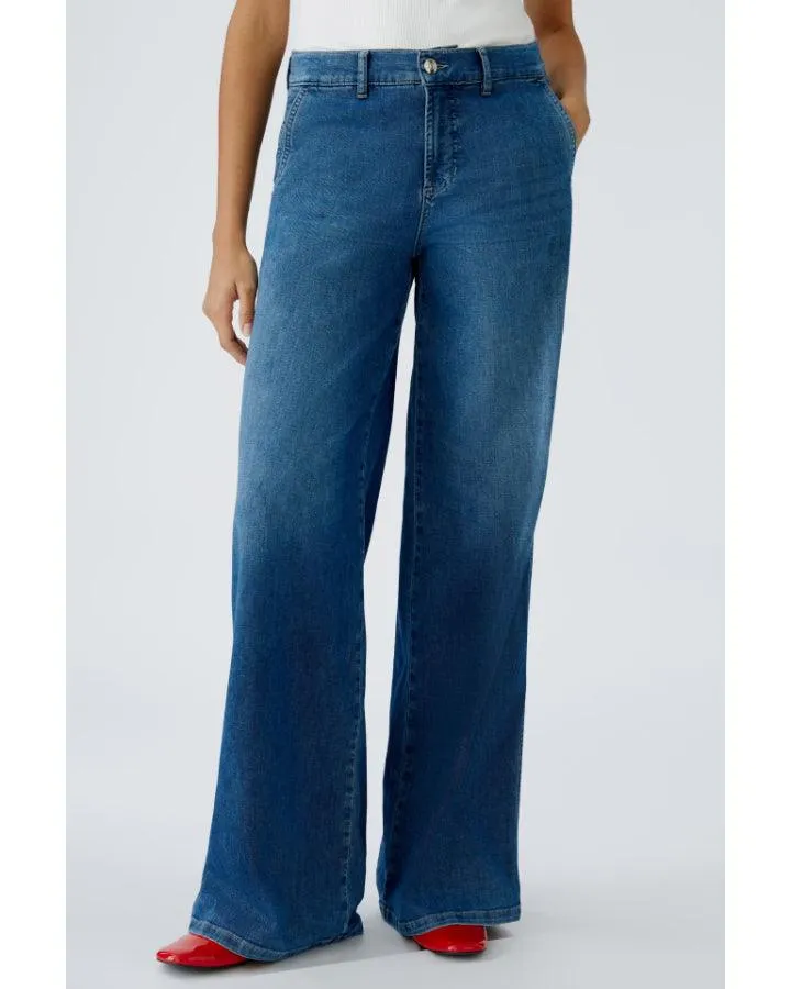 Oui Soft Denim Wide Leg Jeans