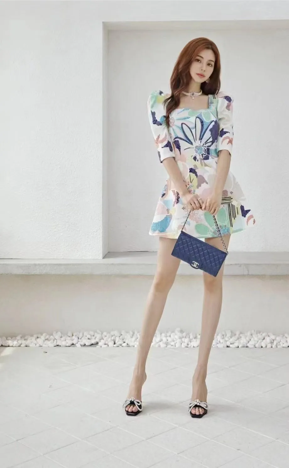 Pastel Abstract Painting Mini Dres
