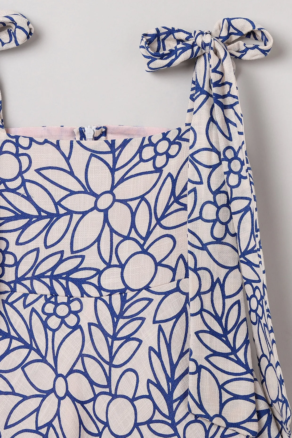 Pink and Blue Floral Dress