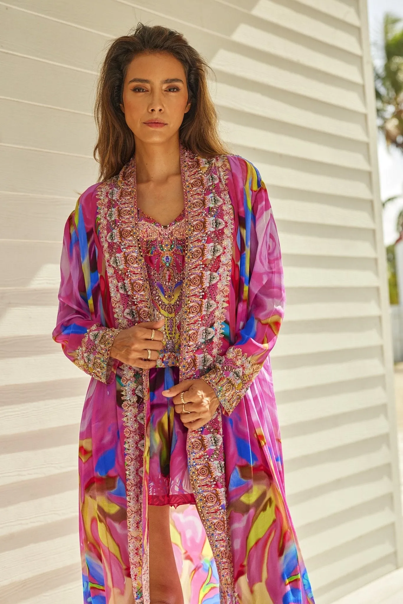 PINK ROSE LONG JACKET