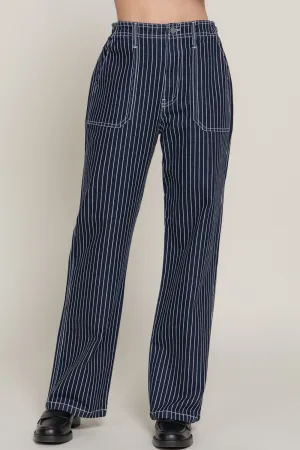PINSTRIPE PANT WITH BIG POCKETS