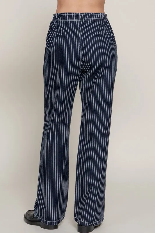 PINSTRIPE PANT WITH BIG POCKETS