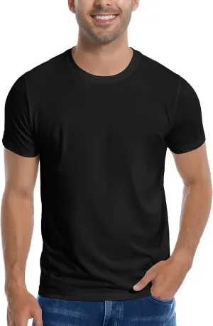 Pioneer Camp Mens Bamboo Viscose T Shirt Ultra Soft Plain Tshirts for Men Cooling Crew Neck Casual Basic Tee Shirt Undershirt