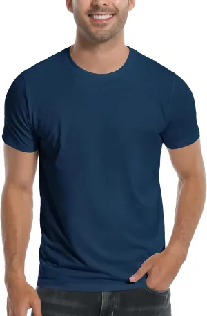 Pioneer Camp Mens Bamboo Viscose T Shirt Ultra Soft Plain Tshirts for Men Cooling Crew Neck Casual Basic Tee Shirt Undershirt