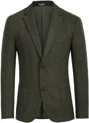 PJ PAUL JONES Mens Tweed Blazer Vintage Wool Blend Blazers Herringbone Two Button Sport Coat