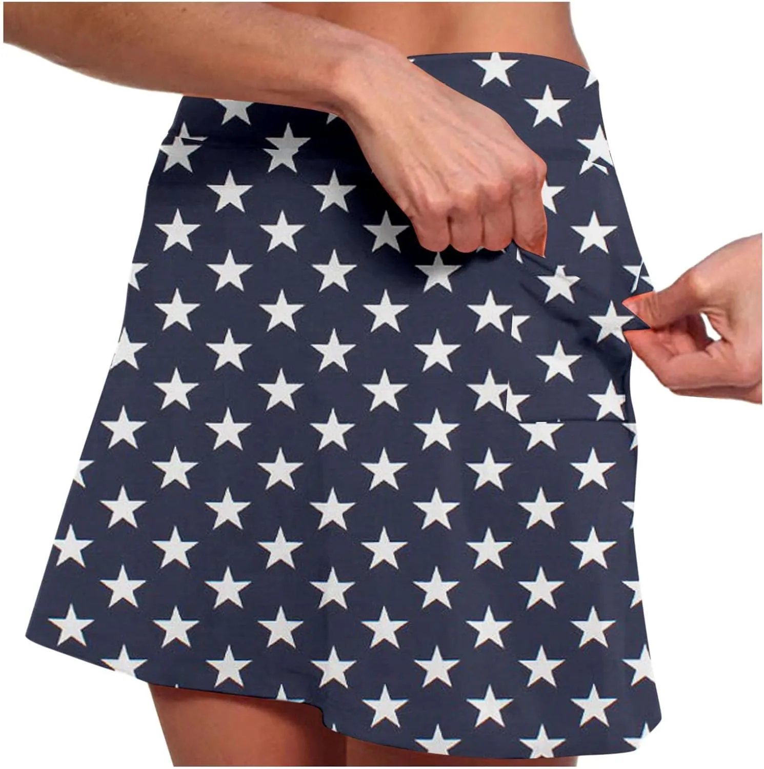 Plus Size Skorts for Women Tummy Control High Waisted Athletic Tennis Golf Skirt with Shorts Pockets Lightweight Biker Shorts