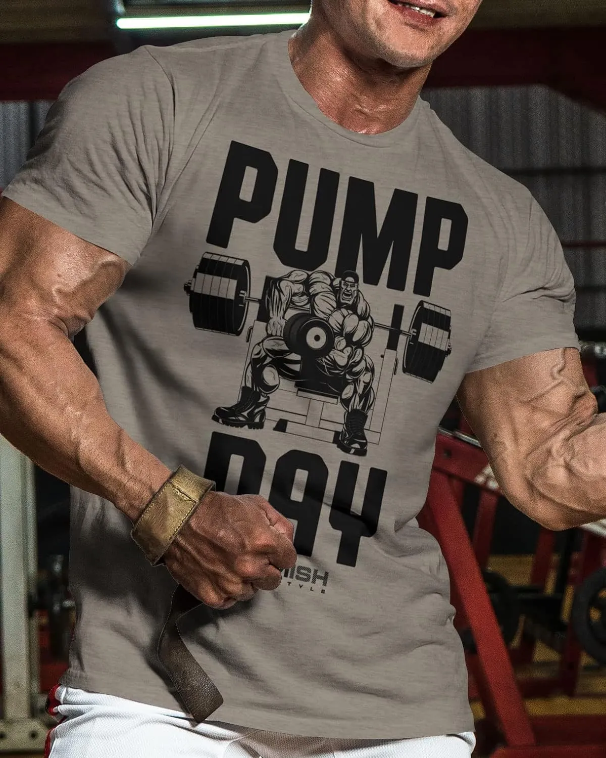 Pump Day Gym Workout T-Shirt for Men, Deadlift Lifting Funny Men's Gym Shirts