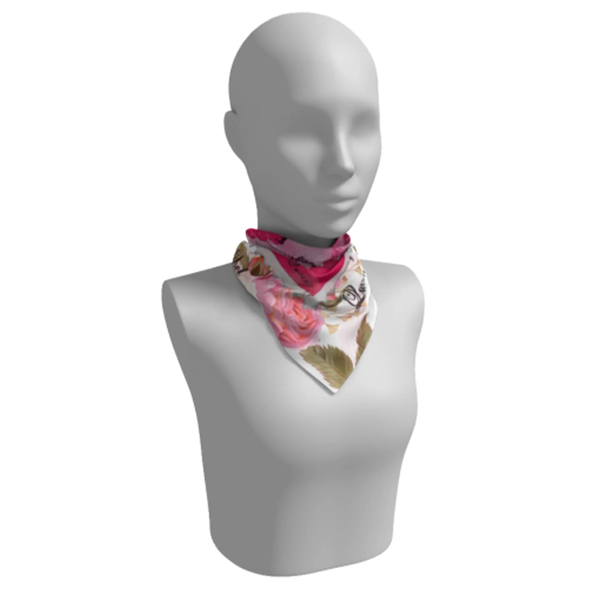 Queen Elizabeth II Lilibet Floral Silk Square Scarf