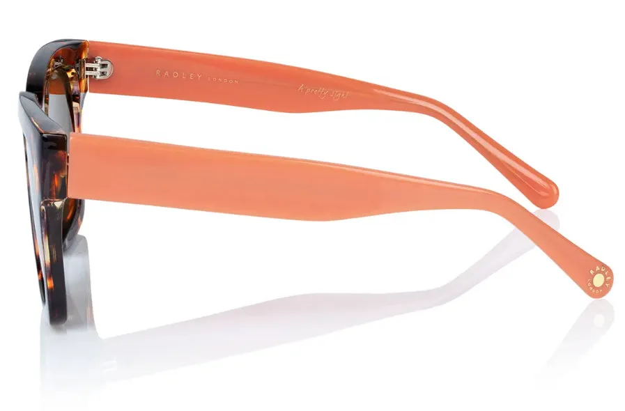 Radley London Women's Mina Tortoise Trendy Oversized Square Sunglasses