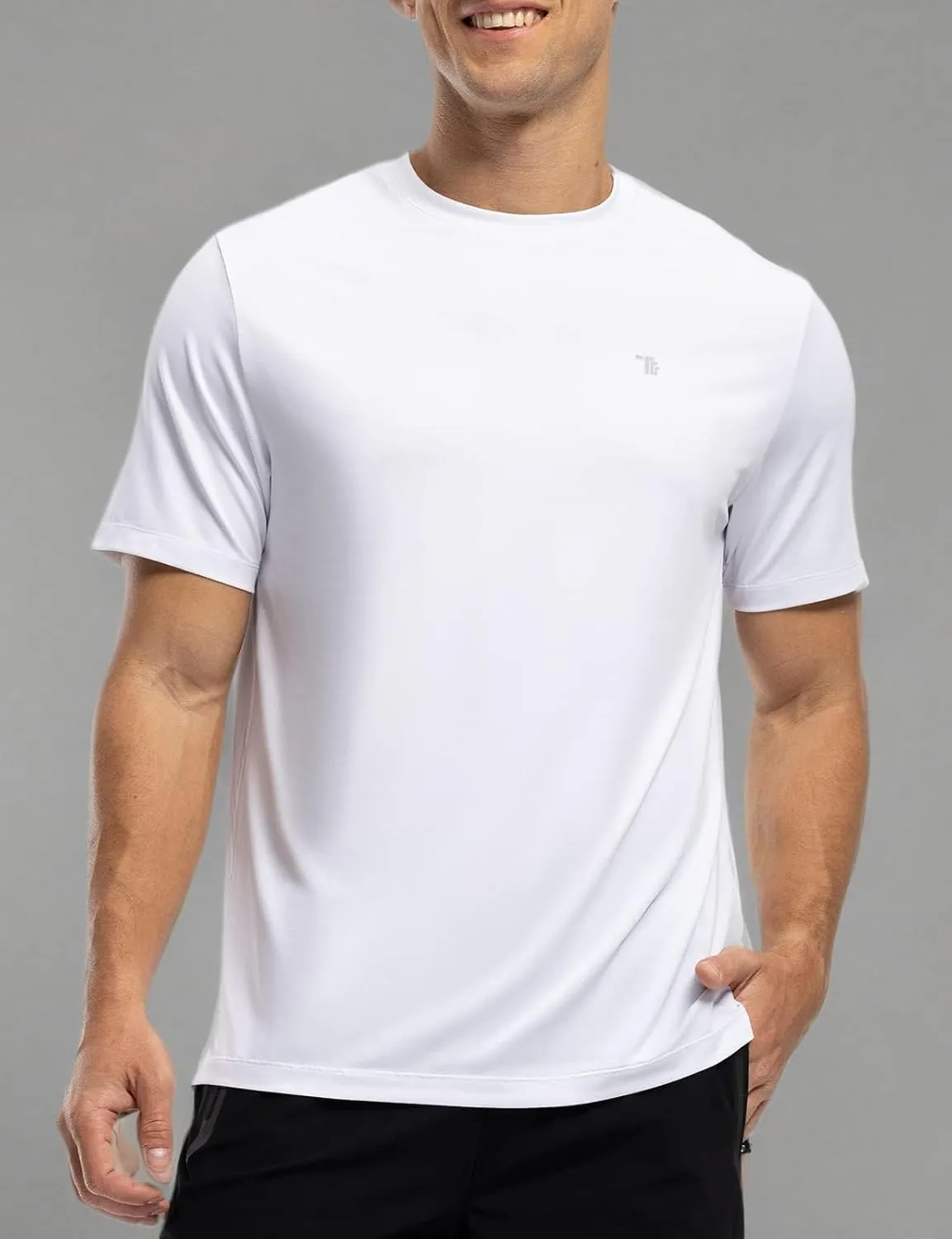 Rdruko Men's Dry Fit Workout Shirts Moisture Wicking Short Sleeve Athletic Running Gym Active T Shirts