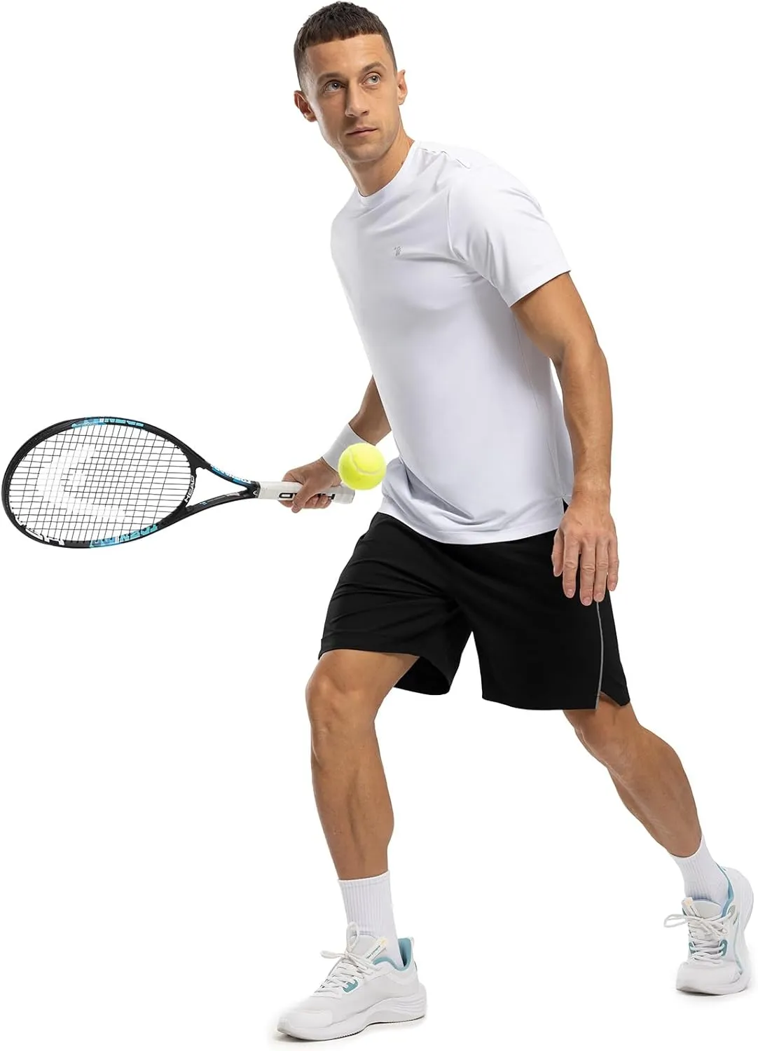 Rdruko Men's Dry Fit Workout Shirts Moisture Wicking Short Sleeve Athletic Running Gym Active T Shirts