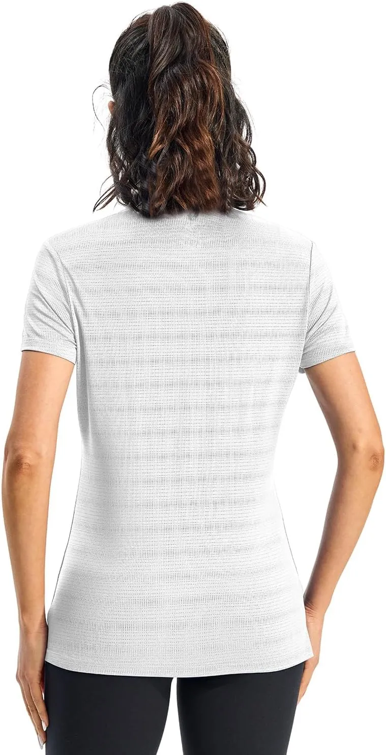 Rdruko Women's Hiking Shirts Short Sleeve UPF 50  Sun Protection Lightweight Dry Fit Running Fishing Shirts