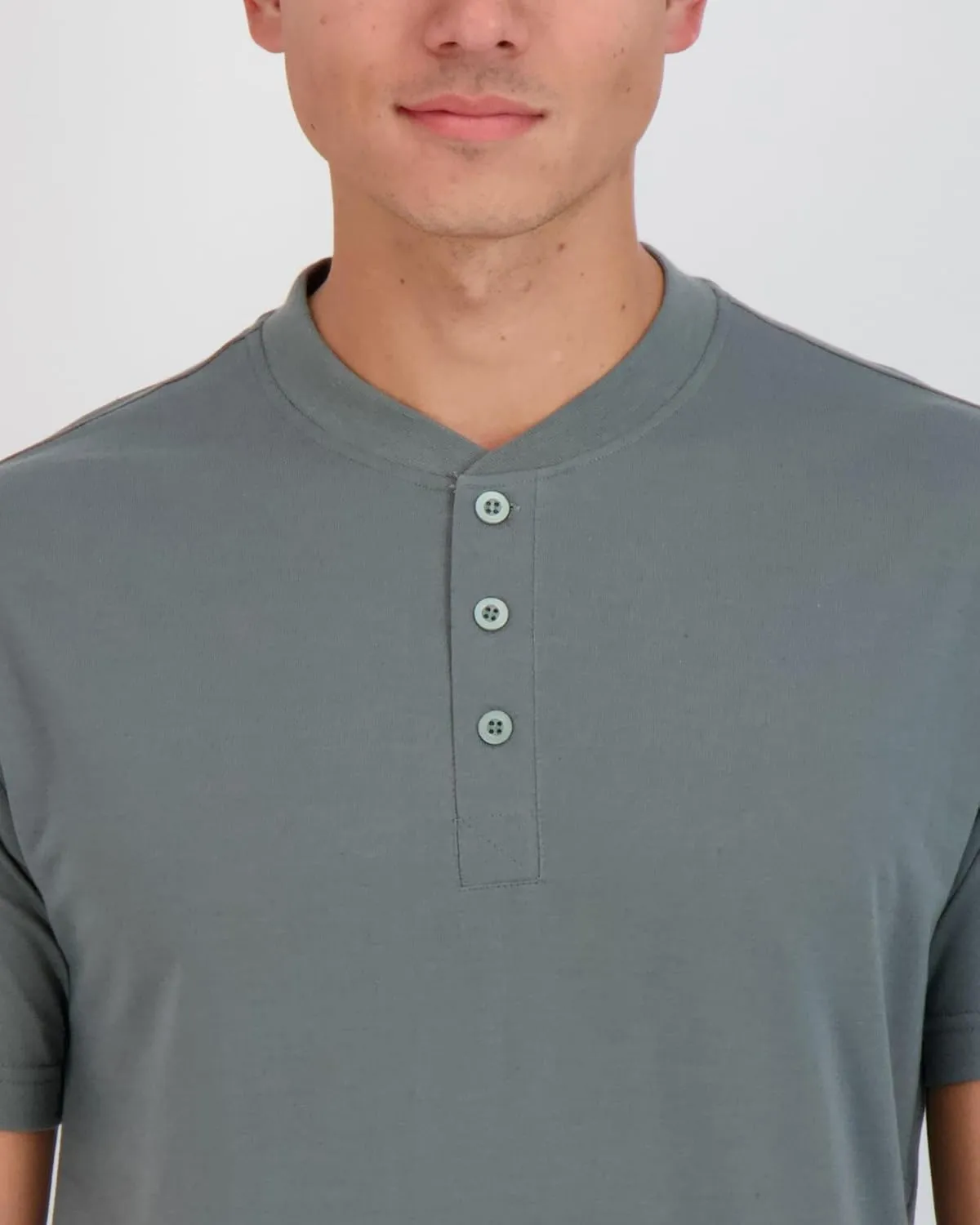 Real Essentials 3 Pack: Men's Cotton Short & Long Sleeve Henley T-Shirt Performance Activewear (Available in Big & Tall)