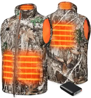 Rechargeable Heating Vests with Battery Pack - Winter Hunting Heating Vest, for Hunting, Skiing, Golfing & Hiking