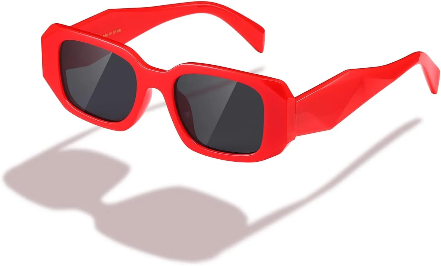 Rectangle Trendy Sunglasses for Women Men Trendy Retro Trendy Sun Glasses 90’s Vintage Square Frame